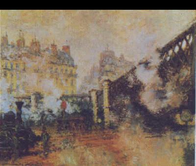 Claude Monet The Pont de l Europe, St Lazare Station